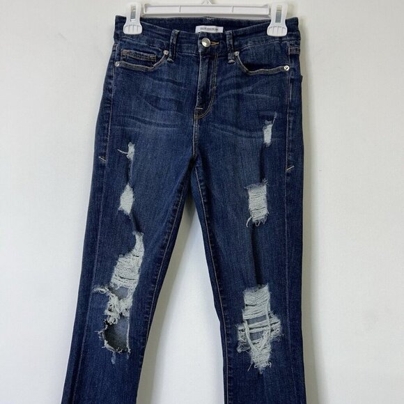 Good American Good Legs Jeans Womens Size 26 High Rise Distressed - Picture 4 of 10